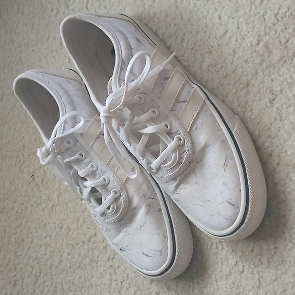 adidas Other - Adidas Marbled White Canvas Skateboard  Sneakers